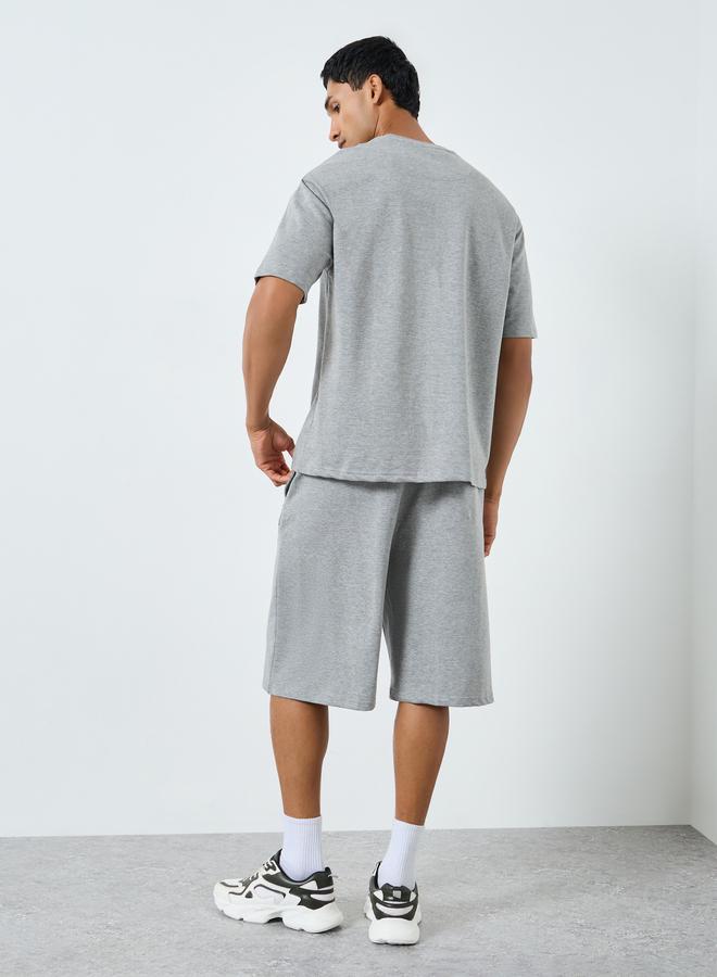 Styli Men Grey Short Sleeve T-Shirt and Shorts Co-Ords - Image 4